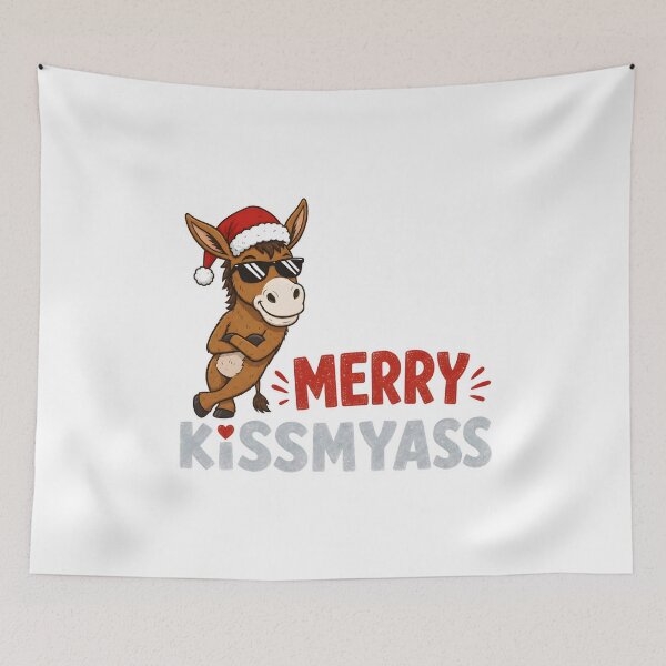 Item preview, Funny Donkey Merry Kissmyass Christmas designed and sold by Maladies.