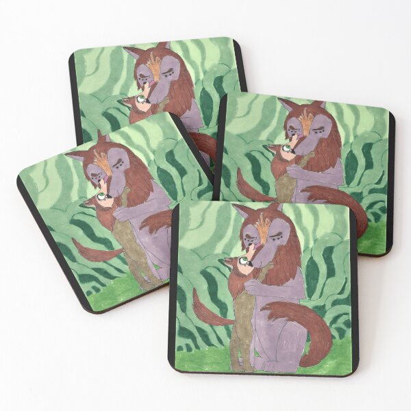 Item preview, Lovingly Embracing Fox Wolves Artwork designed and sold by elijbclaude.