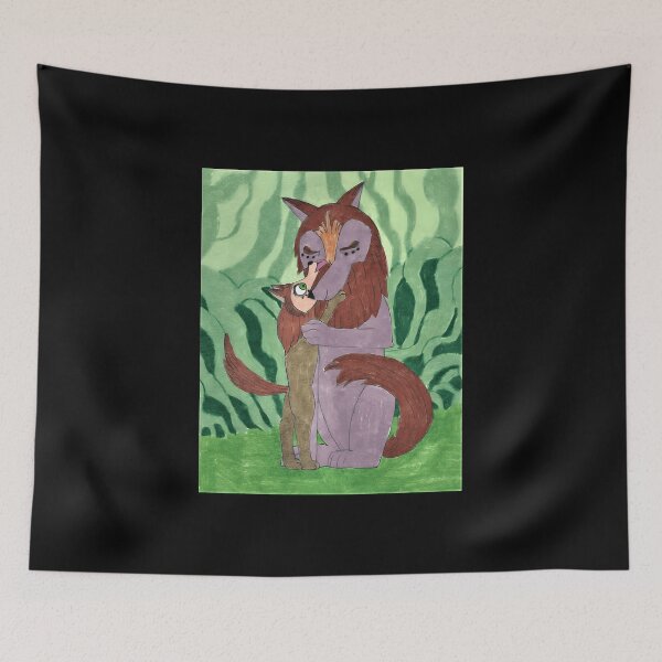 Item preview, Lovingly Embracing Fox Wolves Artwork designed and sold by elijbclaude.