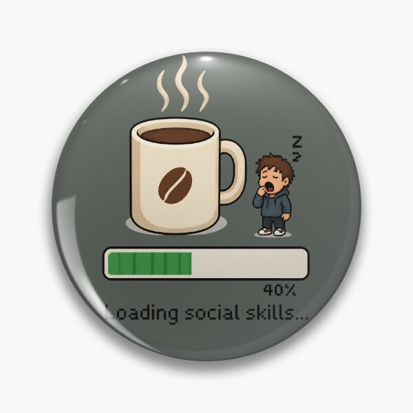 Item preview, Yawning Boy Beside Giant Coffee Mug Loading designed and sold by JC Art Creations.