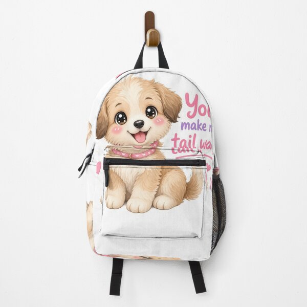 Item preview, You Make My Tail Wag Cute Puppy Love Illustration designed and sold by ExploreAura Studio.