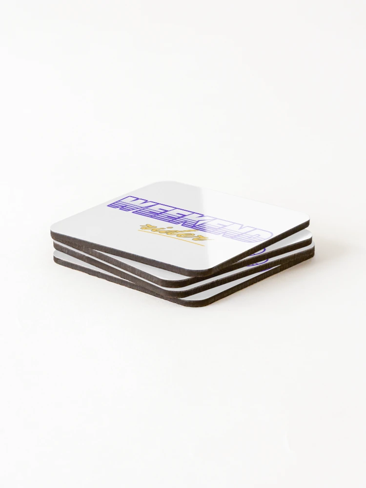 Thumbnail 4 of 5, Coasters (Set of 4), Weekend Rider Retro 80s Lettering designed and sold by YZKDesign.