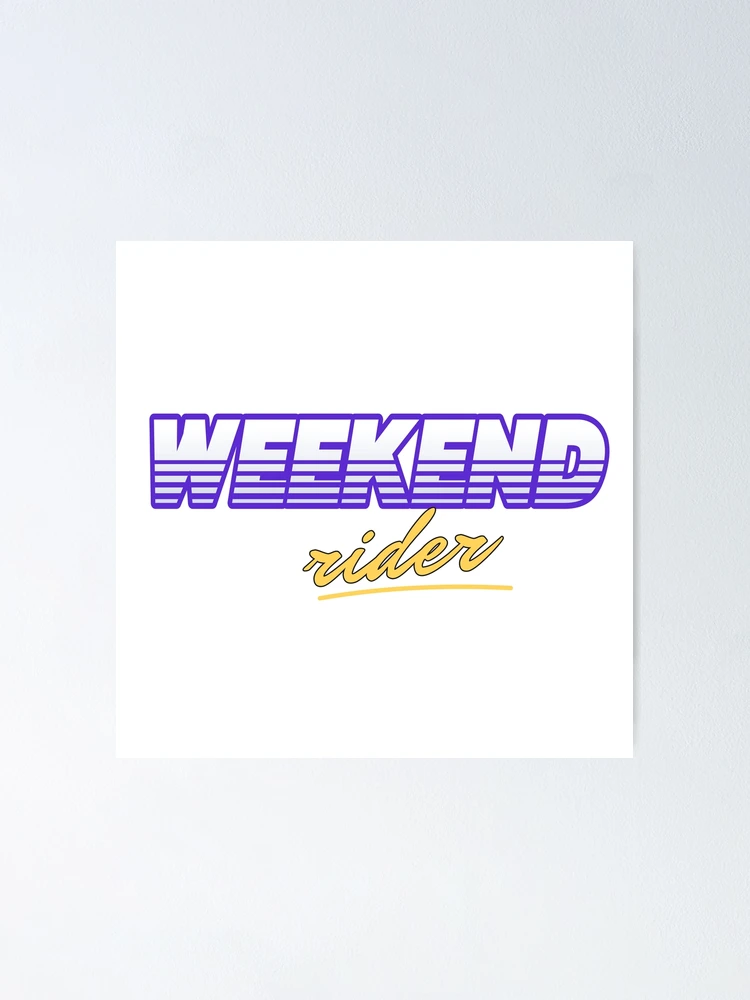Thumbnail 1 of 3, Poster, Weekend Rider Retro 80s Lettering designed and sold by YZKDesign.