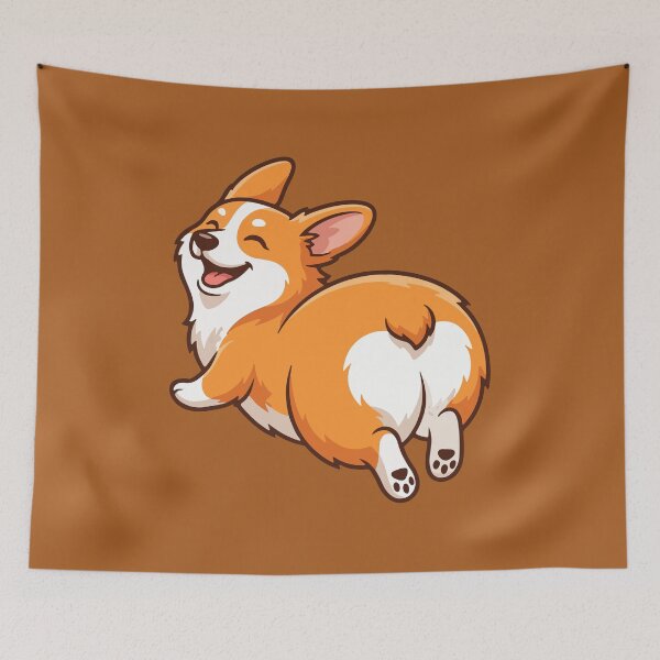 Item preview, Joyful Corgi Zoomies Cute Cartoon Dog Illustration designed and sold by AIG - Andrei Ilie Graphics.