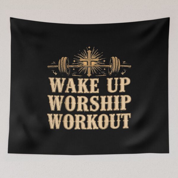 Item preview, Wake Up Worship Workout – Christian Fitness & Bodybuilding designed and sold by DyzioSupply.