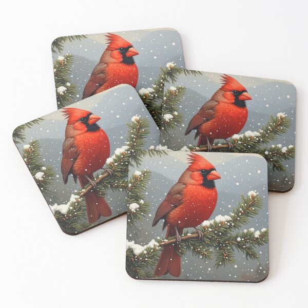 Item preview, Winter Cardinal Portrait designed and sold by CreekSideCreat.