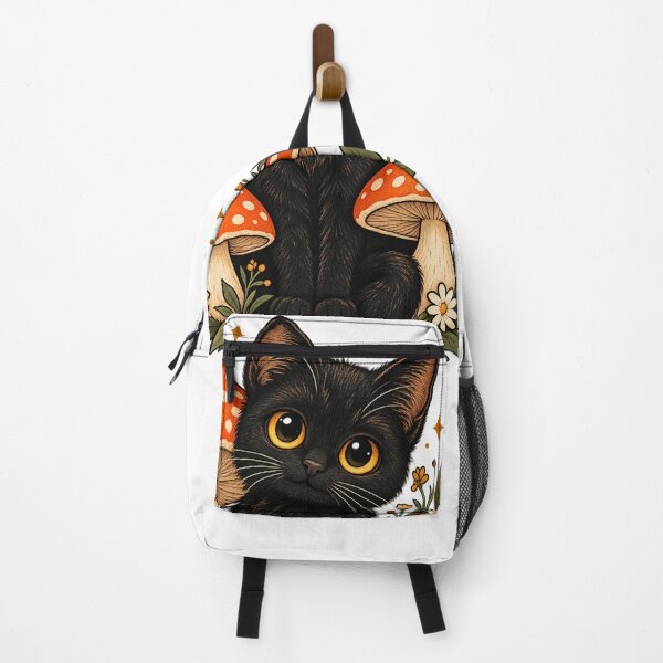 Item preview, Enchanted Mushroom Kitty – Cute Cottagecore Cat Art designed and sold by arnabscreativeworld.
