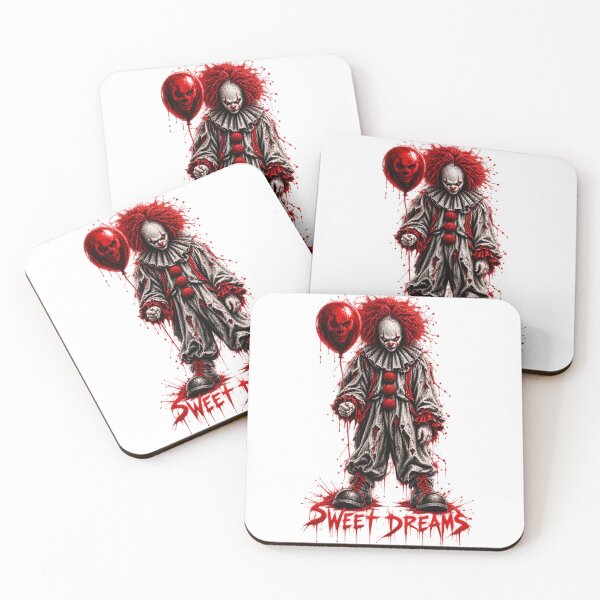 Item preview, Sinister Clown with Haunted Red Balloon designed and sold by BAAKSHOP.