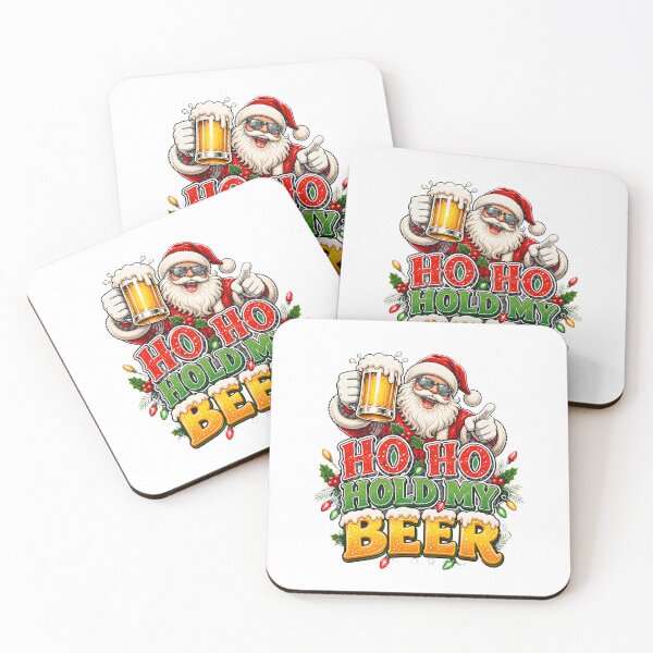 Item preview, Santa Claus Ho Ho Hold My Beer Christmas Funny designed and sold by Maladies.