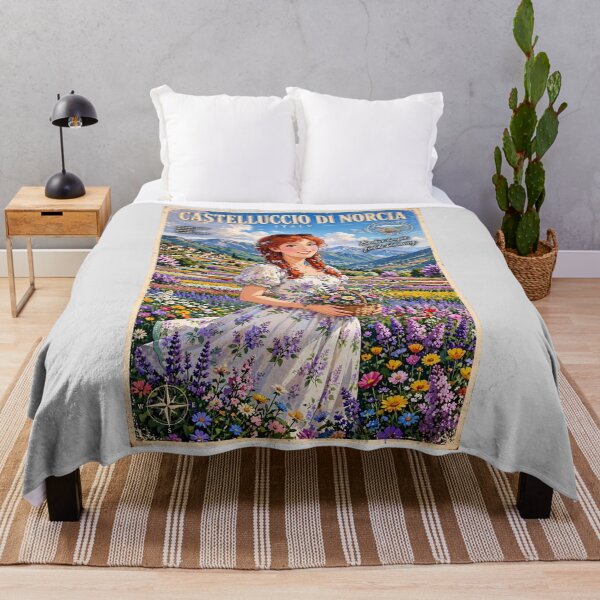Item preview, Italy — Castelluccio di Norcia — Dancing Through the Flower Fields designed and sold by DibujandoPorfa.