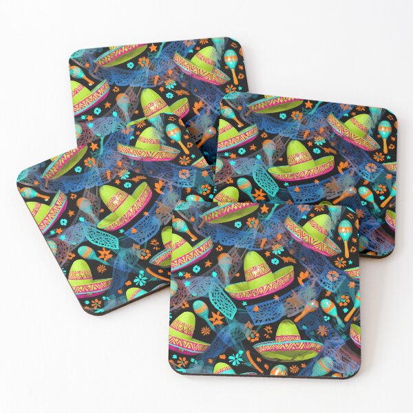 Item preview, Mexican Fiesta Sombrero & Maracas Party Seamless Pattern 01 designed and sold by The Design Asset Station.