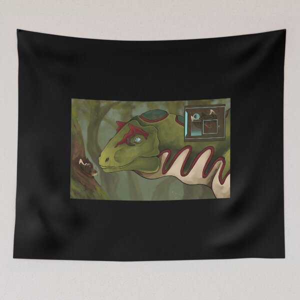 Item preview, Dinosaur and Squirrel Forest Encounter Illustration designed and sold by elijbclaude.