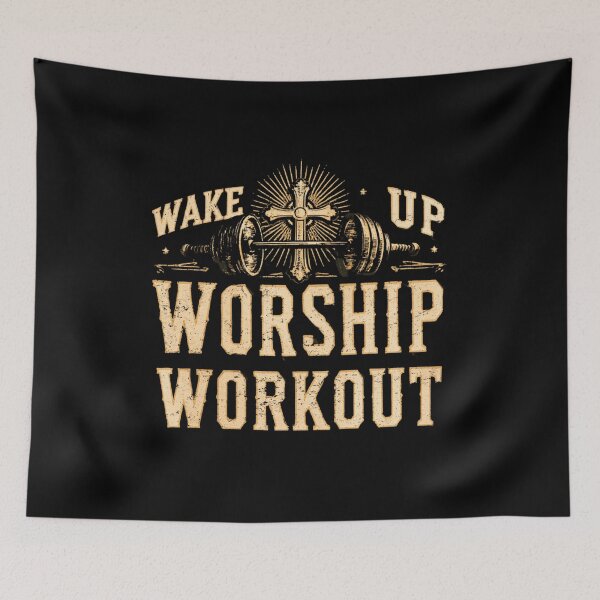 Item preview, Wake Up Worship Workout – Christian Fitness & Bodybuilding designed and sold by DyzioSupply.