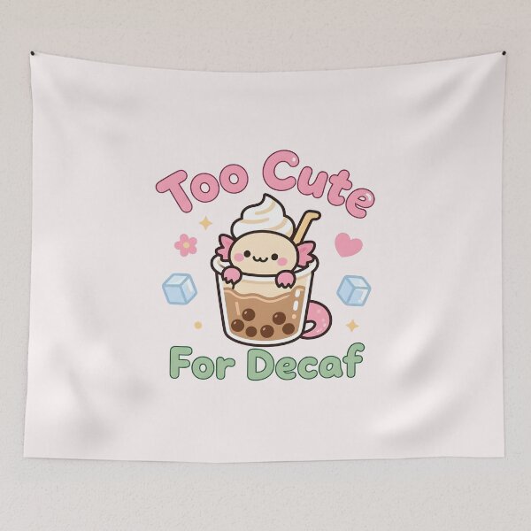 Item preview, Too Cute for Decaf - Kawaii Iced Coffee Lover  designed and sold by LuloCreative.