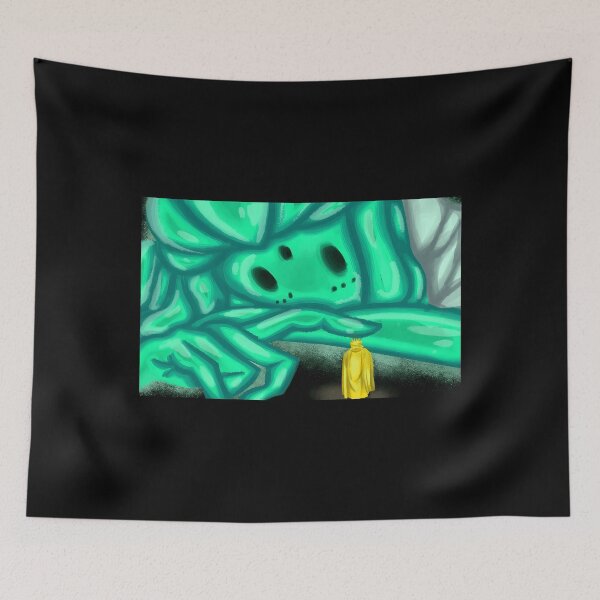 Item preview, Surreal Giant Frog Encounter with Hooded Figure designed and sold by elijbclaude.