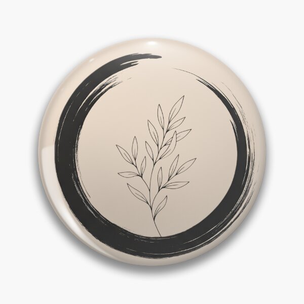 Item preview, Do Less Live More Japandi Enso Olive Branch Art designed and sold by Living-Present.