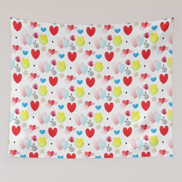 Item preview, Rainbow Hearts and Roses Entertwined designed and sold by Am Fear Liath Mòr Designs.
