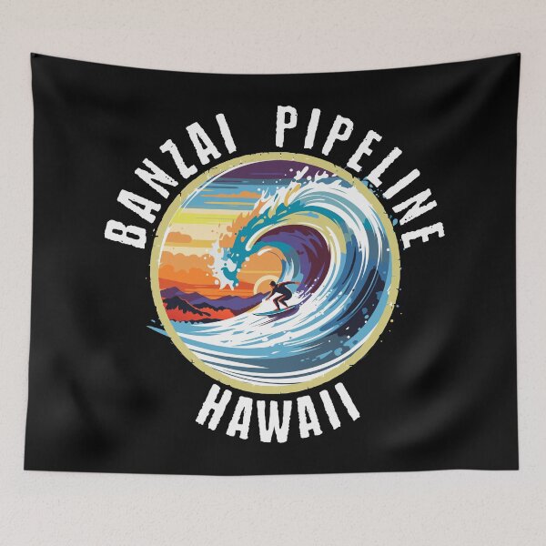 Item preview, Banzai Pipeline – Hawaii (with Black Lettering) designed and sold by VelvetRoom.