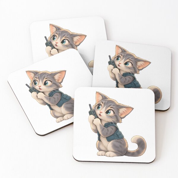 Item preview, Cat Holding a Walkie Talkie designed and sold by GoverArt.