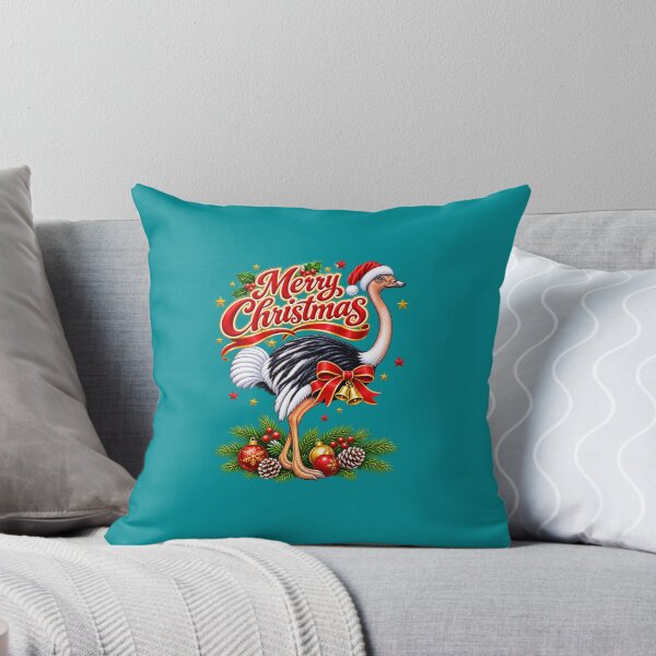 Item preview, Merry Christmas Ostrich – Festive African Wildlife Design designed and sold by annenambiro.
