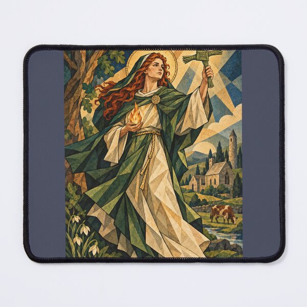 Item preview, Saint Brigid of Ireland - Epic Sacred Art designed and sold by Iknu art.