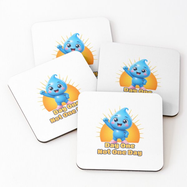 Item preview, Day One Not One Day Cute Water Drop Sunrise New Year Motivation Sticker designed and sold by glitchman2.