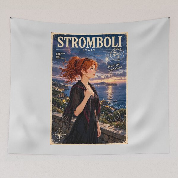 Item preview, Italy — Stromboli — Beneath the Volcano's Glow designed and sold by DibujandoPorfa.