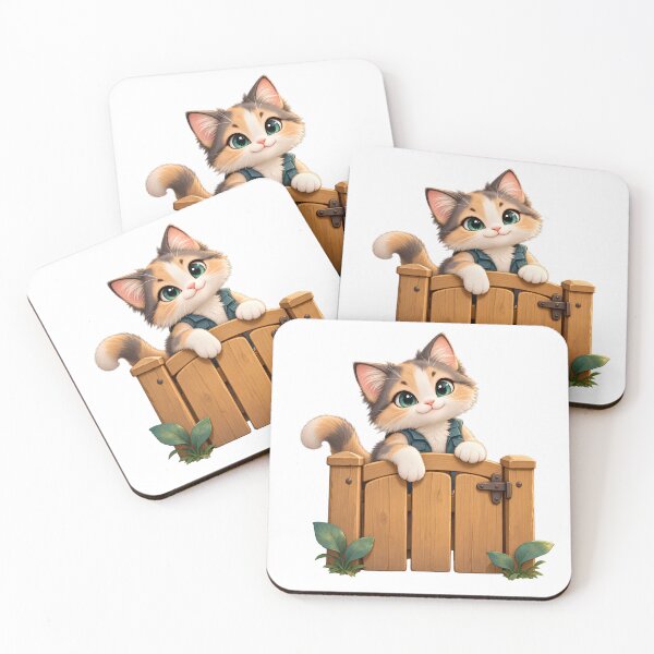 Item preview, Kitten Behind a Garden Gate designed and sold by GoverArt.