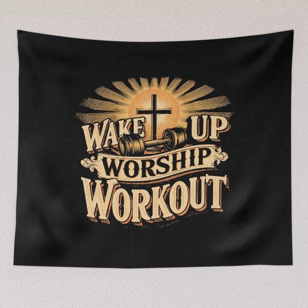 Item preview, Wake Up Worship Workout – Christian Fitness & Bodybuilding designed and sold by DyzioSupply.