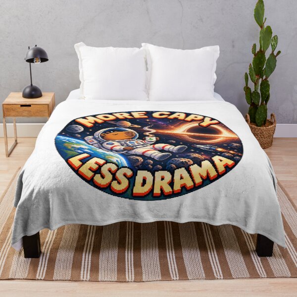 Item preview, More Capy Less Drama: Capybara Astronaut Retro Pixel Art designed and sold by CircinusStore.