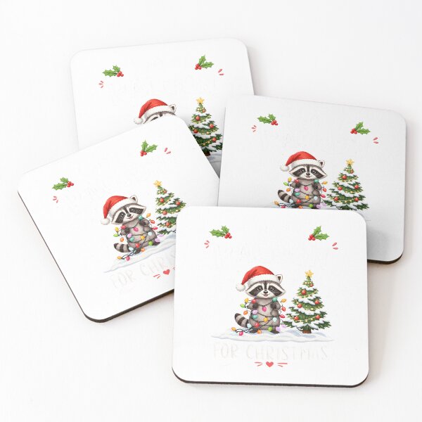 Item preview, Funny Raccoon Christmas Lights Ugly Sweater Style designed and sold by Maladies.