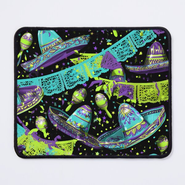 Item preview, Mexican Fiesta Sombrero & Maracas Party Seamless Pattern 07 designed and sold by The Design Asset Station.