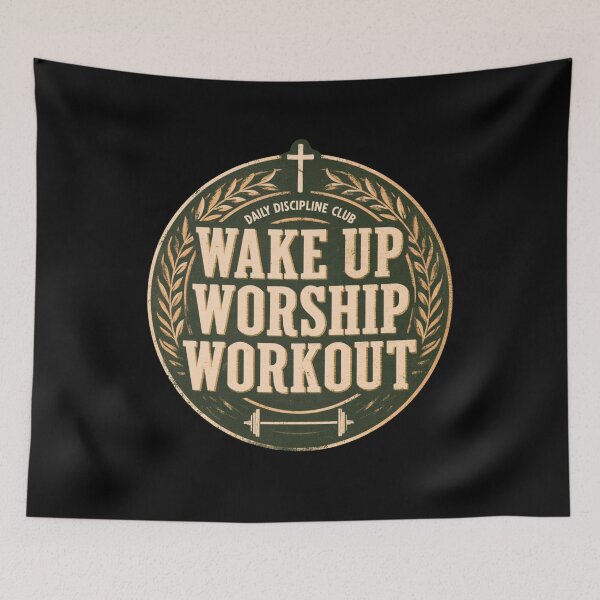 Item preview, Wake Up Worship Workout – Christian Fitness & Bodybuilding designed and sold by DyzioSupply.