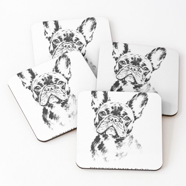Item preview, French Bulldog Ink Brush Portrait - Minimalist Sumi-e designed and sold by BrushAndBlankCo.