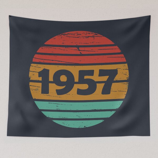 Item preview, Retro Born in 1957 Vintage 70th Birthday Gift designed and sold by Alexaltay.