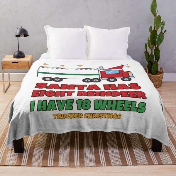 Item preview, Santa Has Eight Reindeer I Have 18 Wheels Funny Trucker Christmas designed and sold by Bornprints.