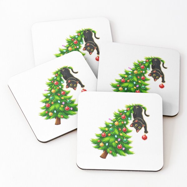Item preview, Funny Black Cat Hanging Christmas Tree Ornament designed and sold by Maladies.