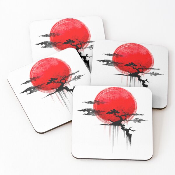 Item preview, Crimson Moon and Twisted Black Tree, Dark Gothic Nature Art designed and sold by Ola-urb.