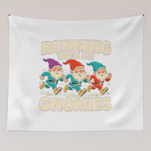Item preview, Running With My Gnodies Funny Gnome Runner designed and sold by Maladies.
