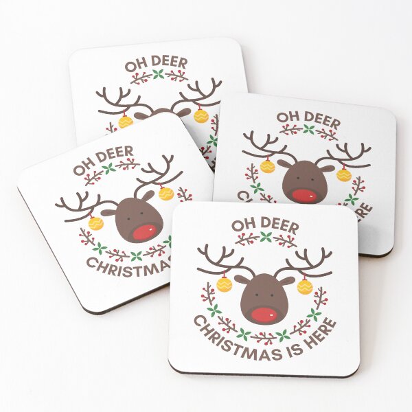 Item preview, Oh Deer Christmas Is Here | Funny Reindeer Pun designed and sold by PrintyRelatable.