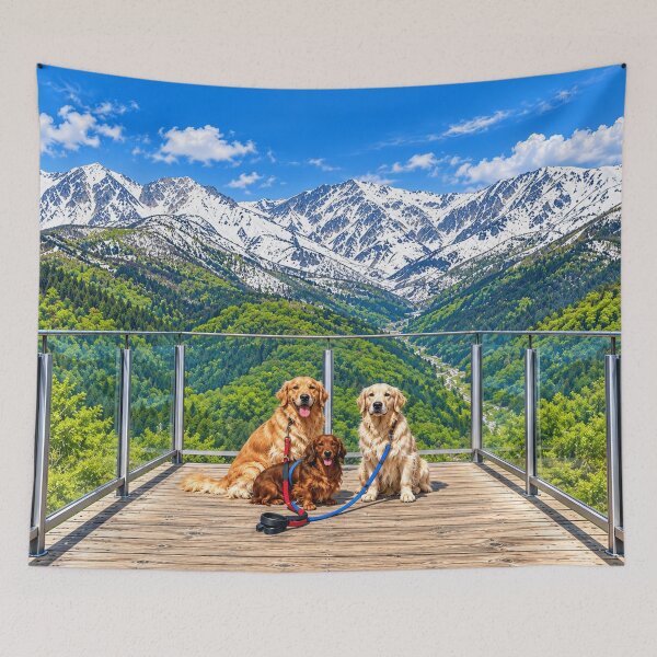 Item preview, Hakuba Mountain Harbor — Three Dogs in the Japanese Alps designed and sold by Plus91BIRD.