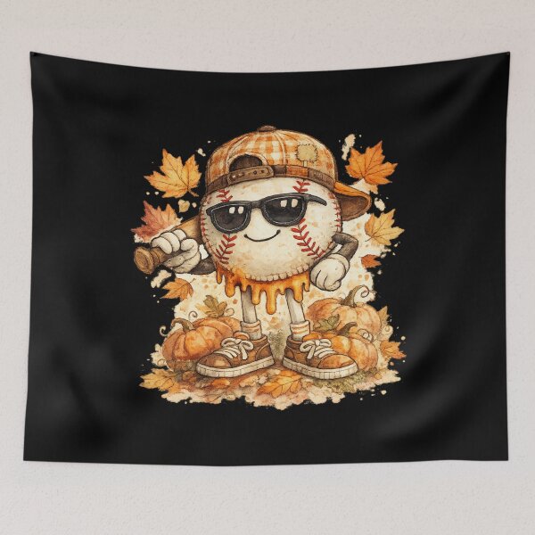 Item preview, Watercolor Baseball Fall Pumpkin,pumpkin fall,baseball gift  designed and sold by Djikou.