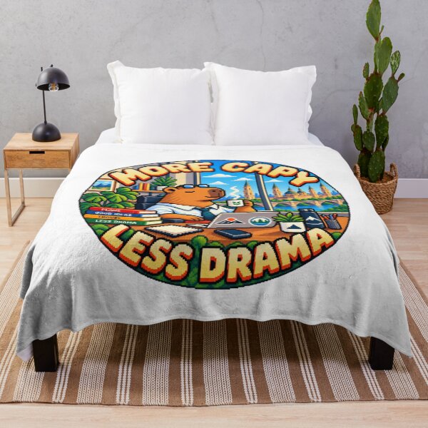 Item preview, More Capy Less Drama: Funny Capybara Pixel Art designed and sold by CircinusStore.