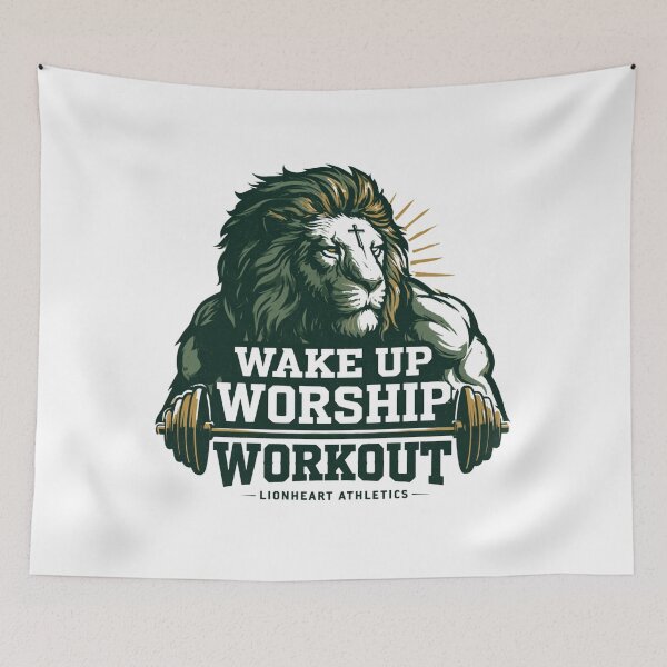 Item preview, Wake Up Worship Workout – Christian Fitness & Bodybuilding designed and sold by DyzioSupply.