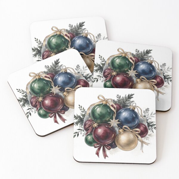 Item preview, Jewel Tone Christmas Ornaments - Emerald Burgundy Sapphire and Gold Ornament Cluster designed and sold by Foriart.