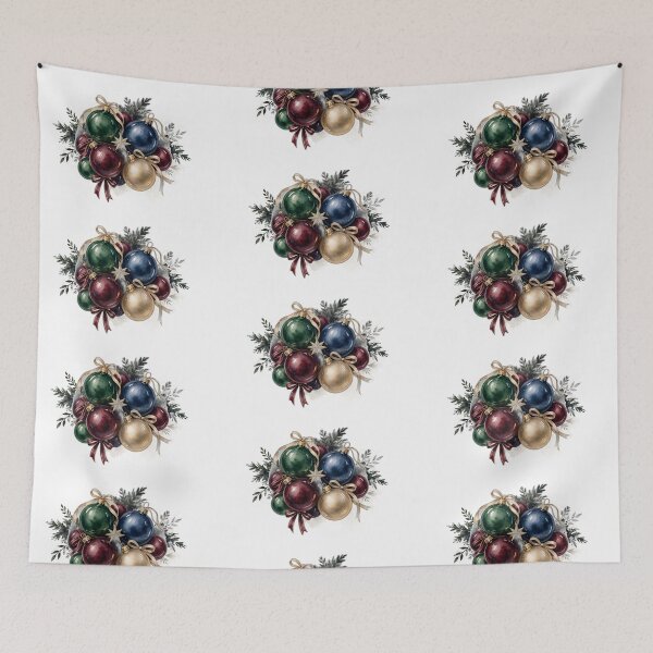 Item preview, Jewel Tone Christmas Ornaments - Emerald Burgundy Sapphire and Gold Ornament Cluster designed and sold by Foriart.