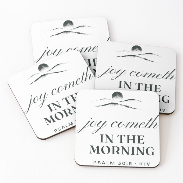 Item preview, Joy Cometh in the Morning Psalm 30:5 KJV designed and sold by BrushAndBlankCo.