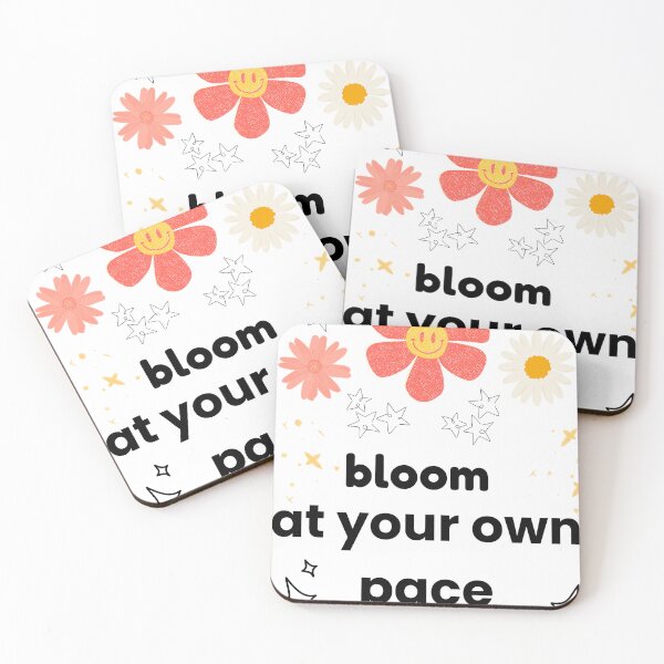 Item preview, Bloom At Your Own Pace, Motivational Daisy Flowers Self Care Quote  Description designed and sold by fun and  Magic.