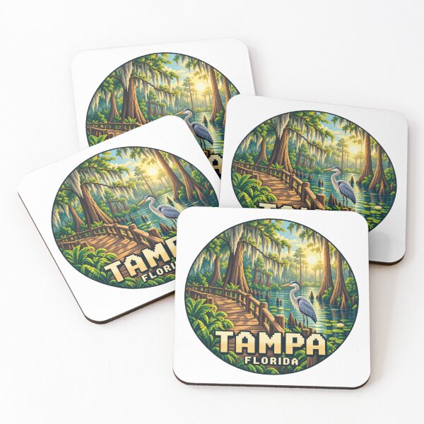 Item preview, Tampa Florida: Cypress Swamp – Retro Pixel Art Nature Landscape designed and sold by CircinusStore.