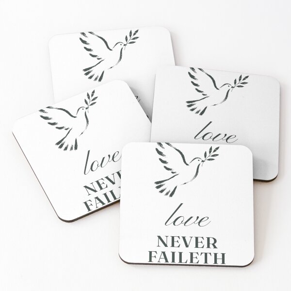 Item preview, Love Never Faileth 1 Corinthians 13:8 KJV designed and sold by BrushAndBlankCo.